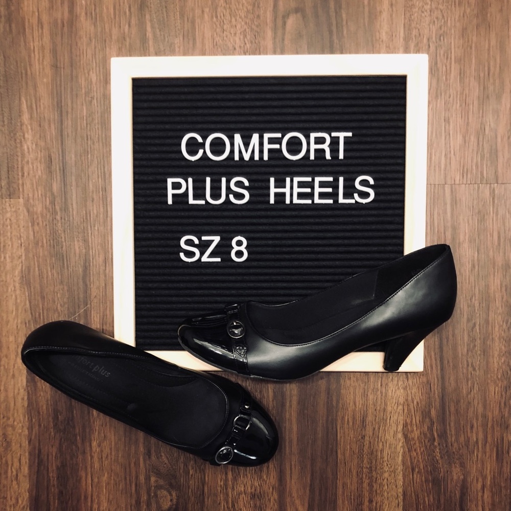 Chic Black Comfort Plus Heels!🖤